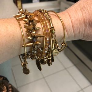 Alex & Ani Stack Bracelets w/all 7